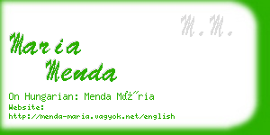 maria menda business card